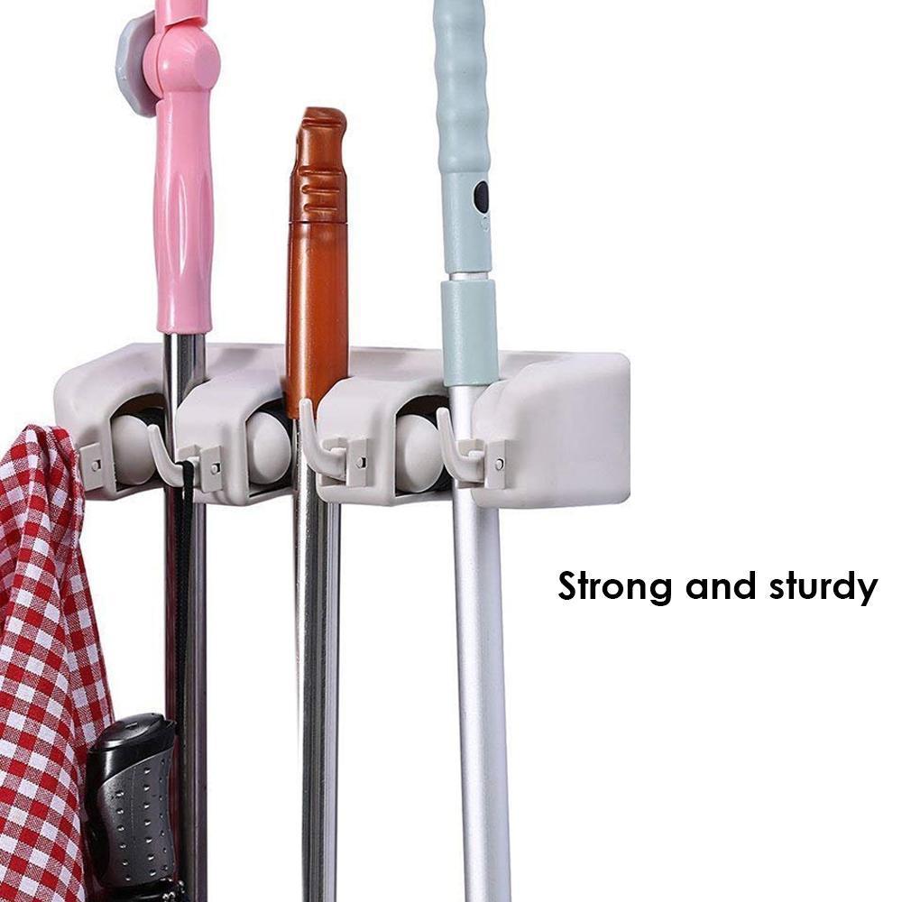 0240 3 Layer Mop and Broom Holder - SkyShopy 0240 3 Layer Mop and Broom Holder - SkyShopy